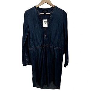 Lucky Brand • Tencel Linen Blend Long Sleeve Tie Waist Dress